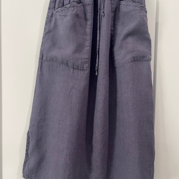 Flax Dresses & Skirts - Flax Slate-Lavender Drawstring Midi Skirt size medium/large elastic waist